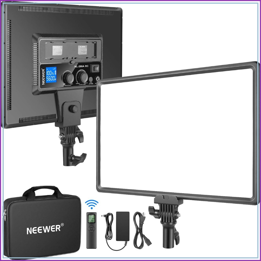 Video Led Light Panel - 45W 4800Lux Dimmable Bi-Color LED Video