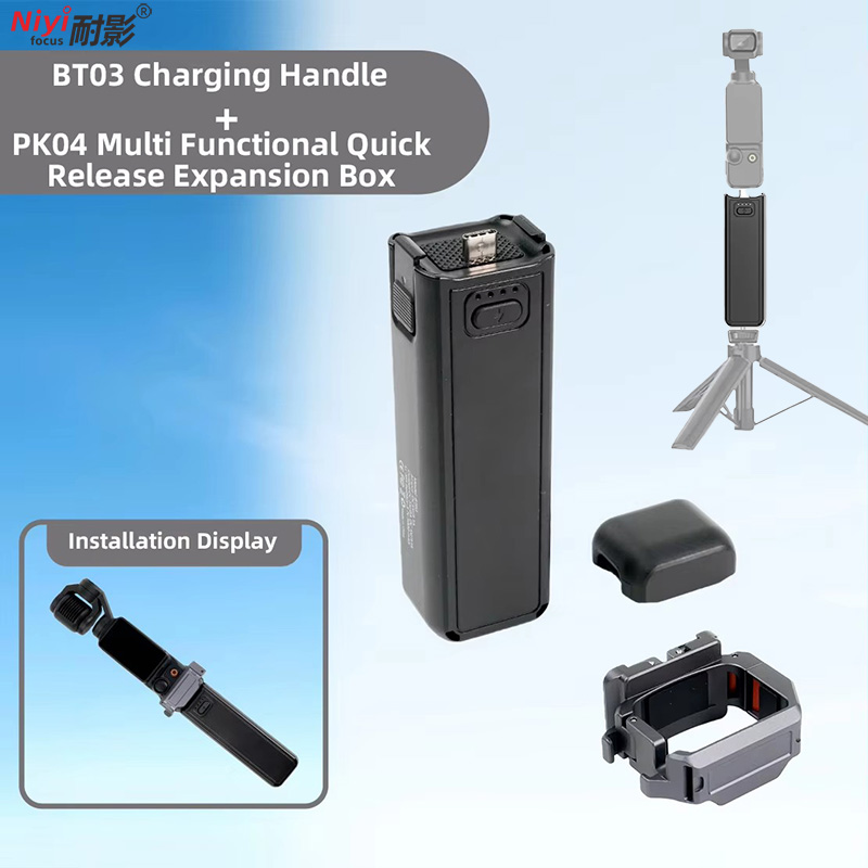 Camera Battery Grip - Action Camera Charging Handle 5000mAh Power