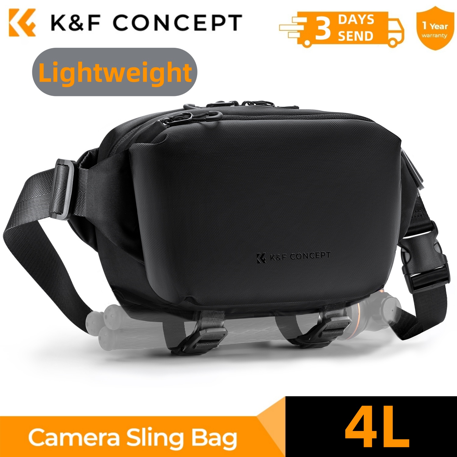 Lens Case Pouch - K&F CONCEPT 4L Camera Sling Bag