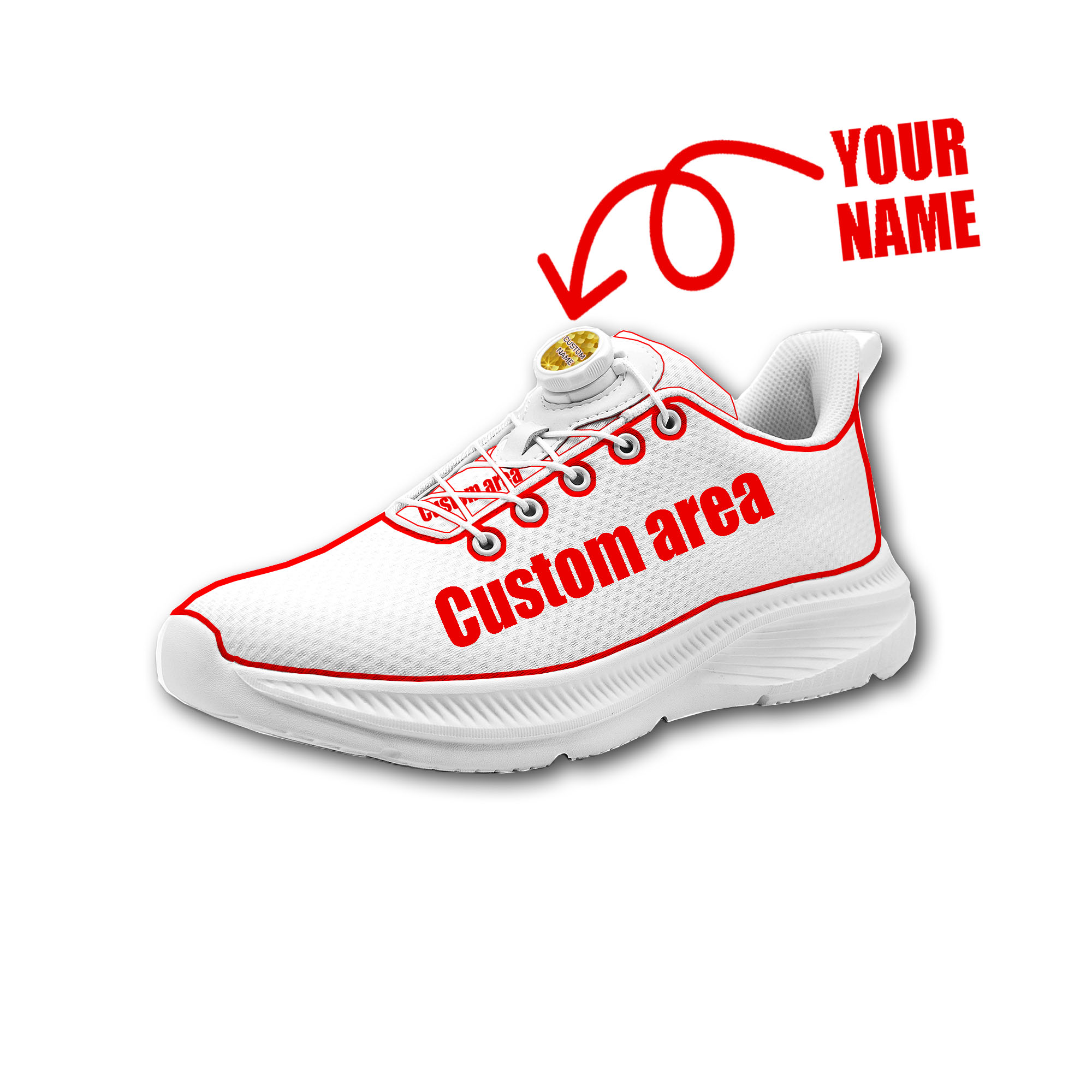 Photography Ideas - Custom Walking Shoes Men Woman Rotating