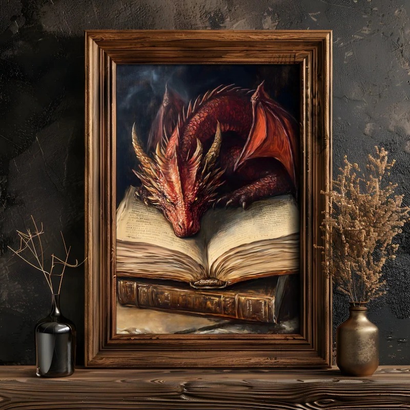 Large Dragon Reading Book Post – Photography Night Bewertung und Preis