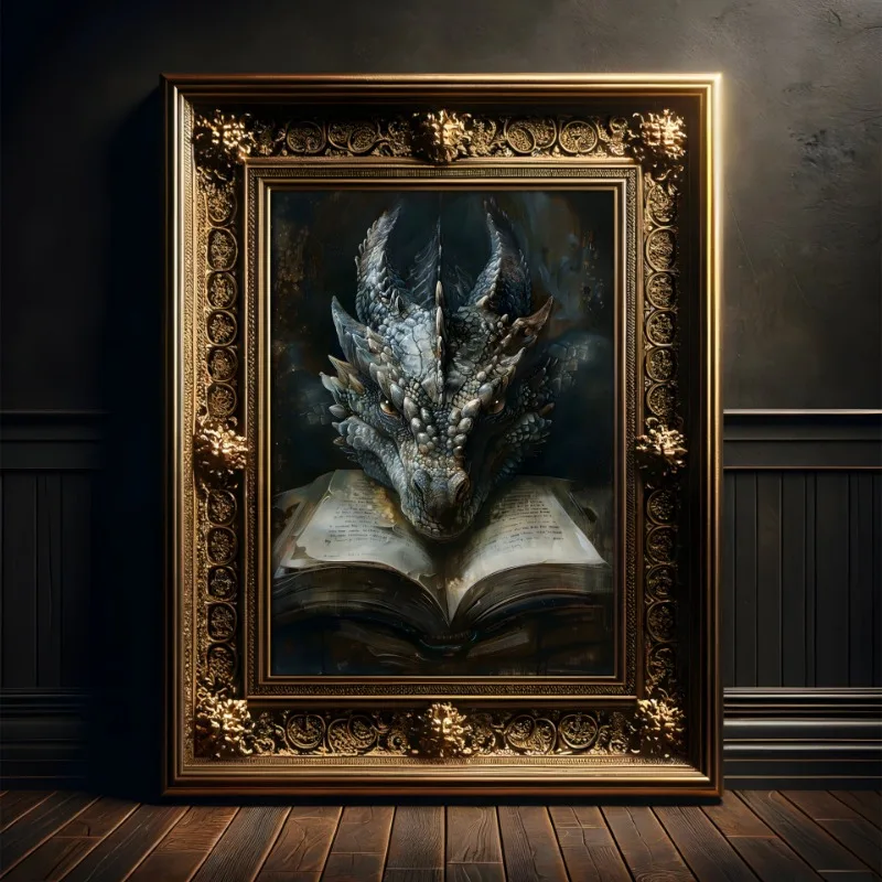 Large Dragon Reading Book Post – Photography Night Bewertung und Preis