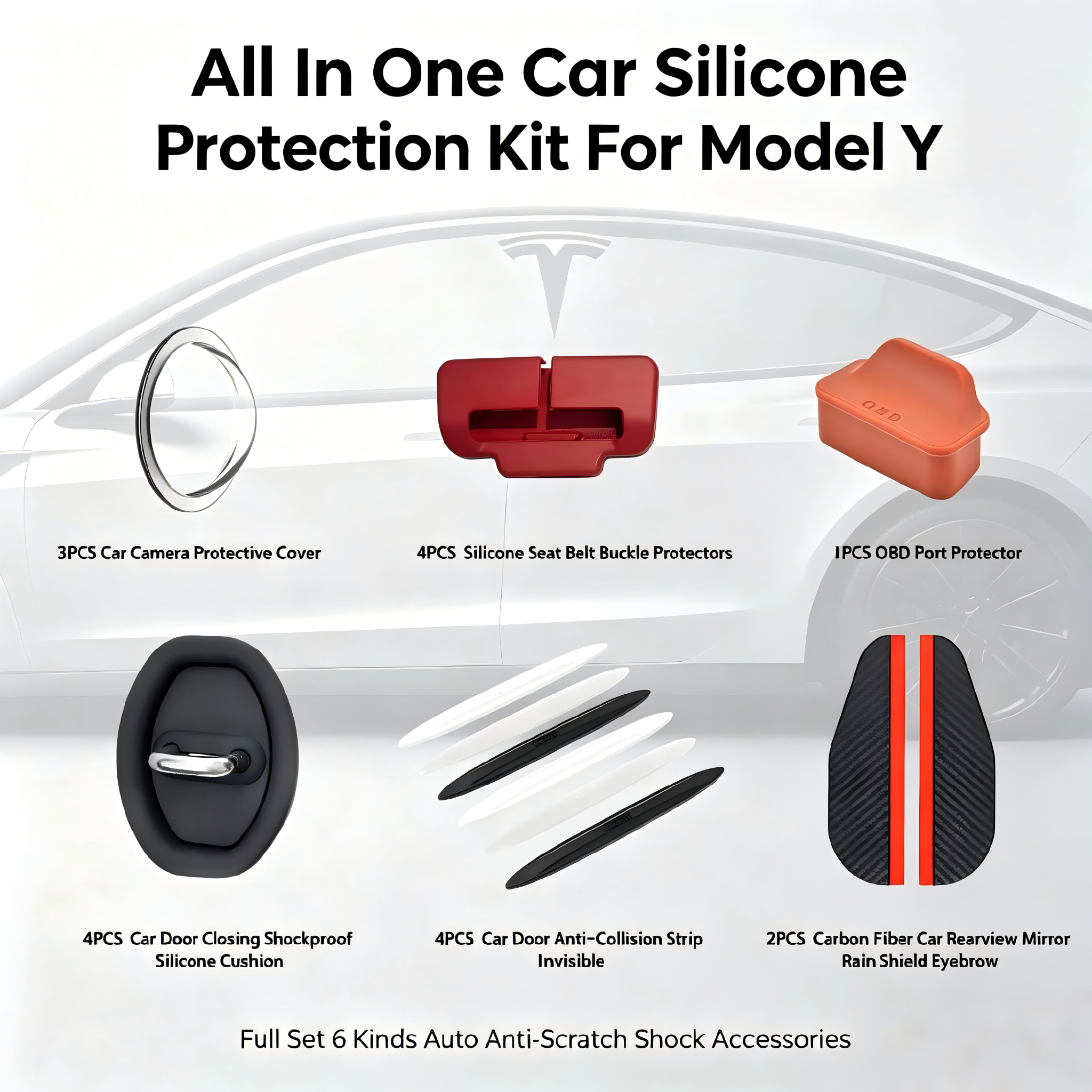 6 In 1 18Pcs Model Y Silicone  – Camera Rain Cover Bewertung und Preis