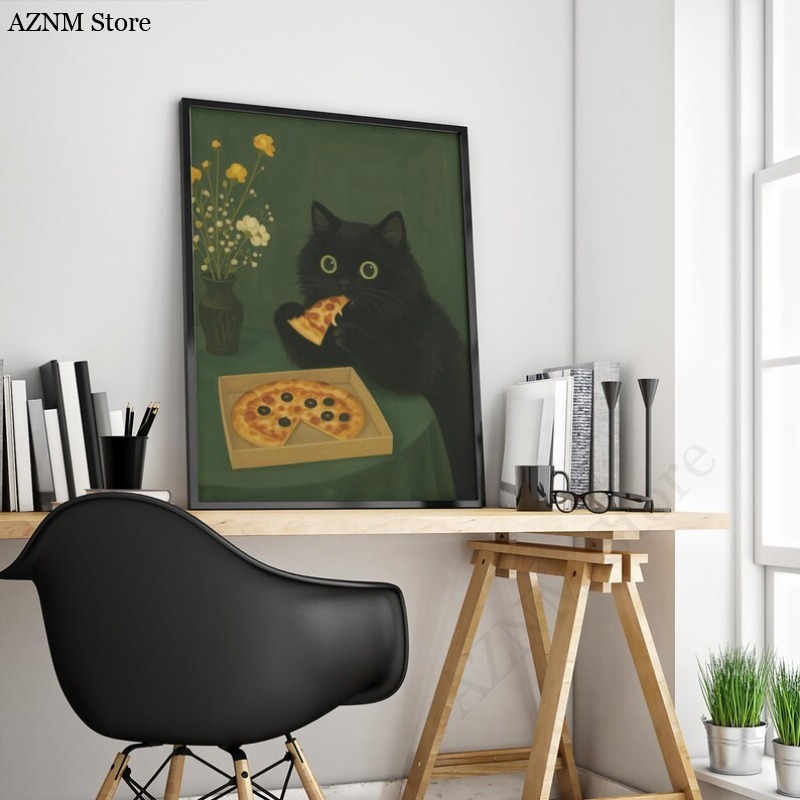 Moody Black Cat Green Backgrou – Photography Jokes Bewertung und Preis
