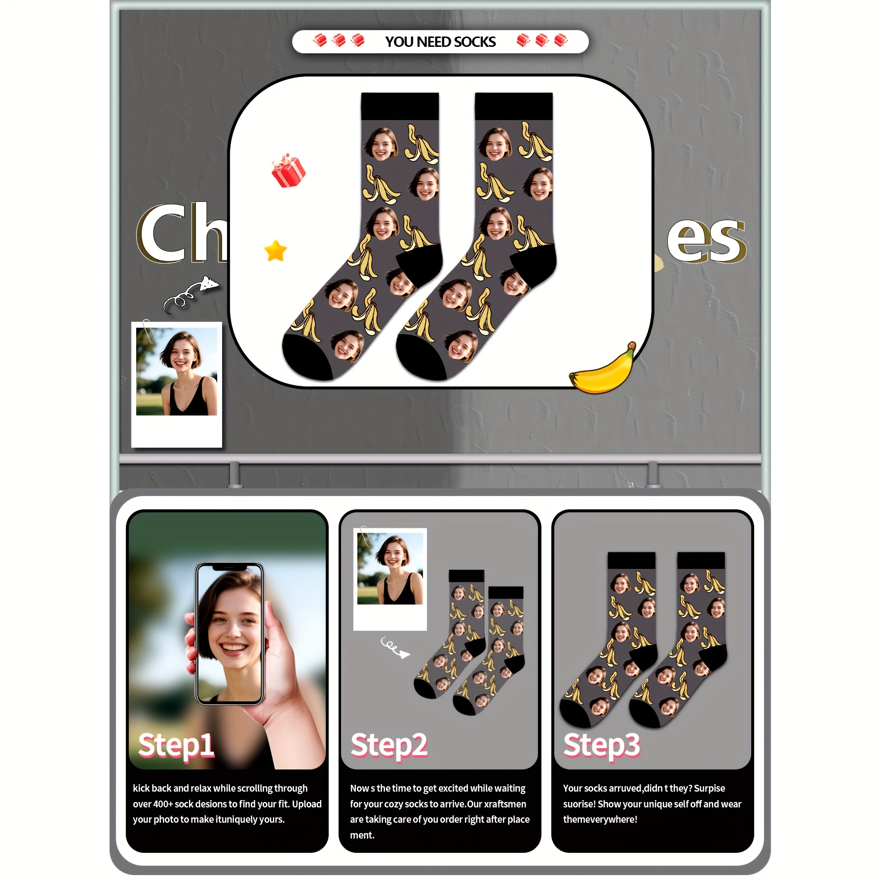 1 pair of customized photo fac – Photography Ideas Bewertung und Preis