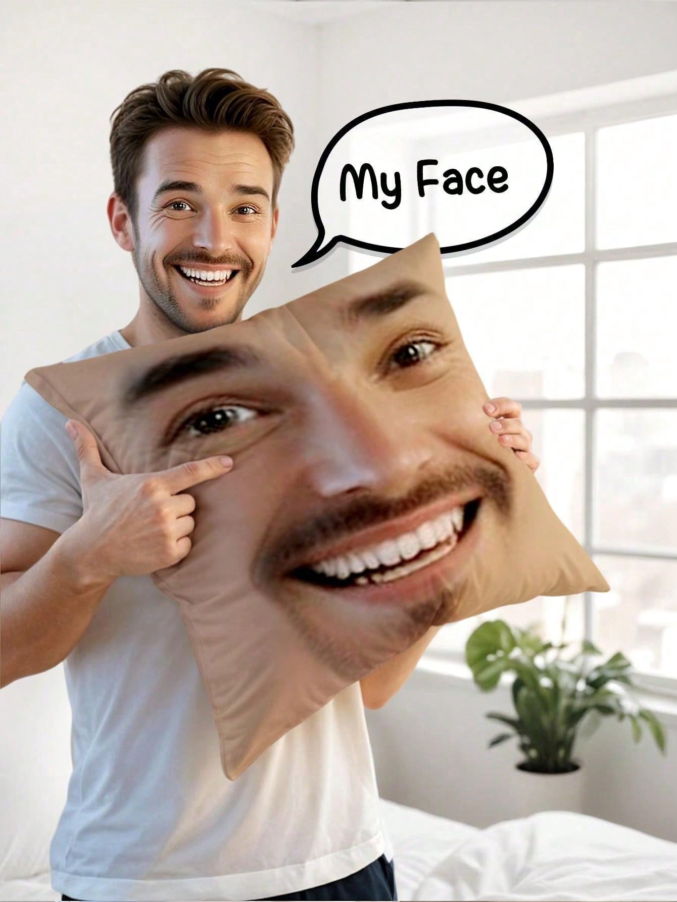 1pc Custom Face Square Pillow  – Photography Ideas Bewertung und Preis