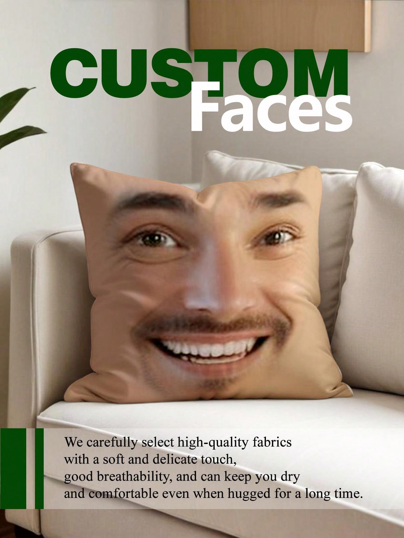 1pc Custom Face Square Pillow  – Photography Ideas Bewertung und Preis