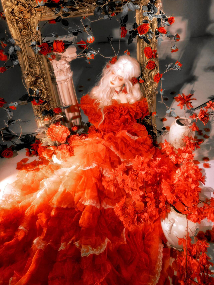 Retro Baroque Style Red Dress  – Photography Young Bewertung und Preis