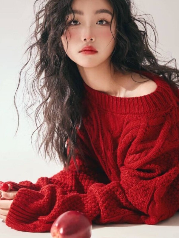 Red Sweater Girl Studio Art Ph – Photography Young Bewertung und Preis