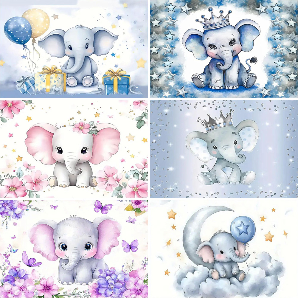 Cartoon Elephant  Birthday Par – Photography Composition Bewertung und Preis