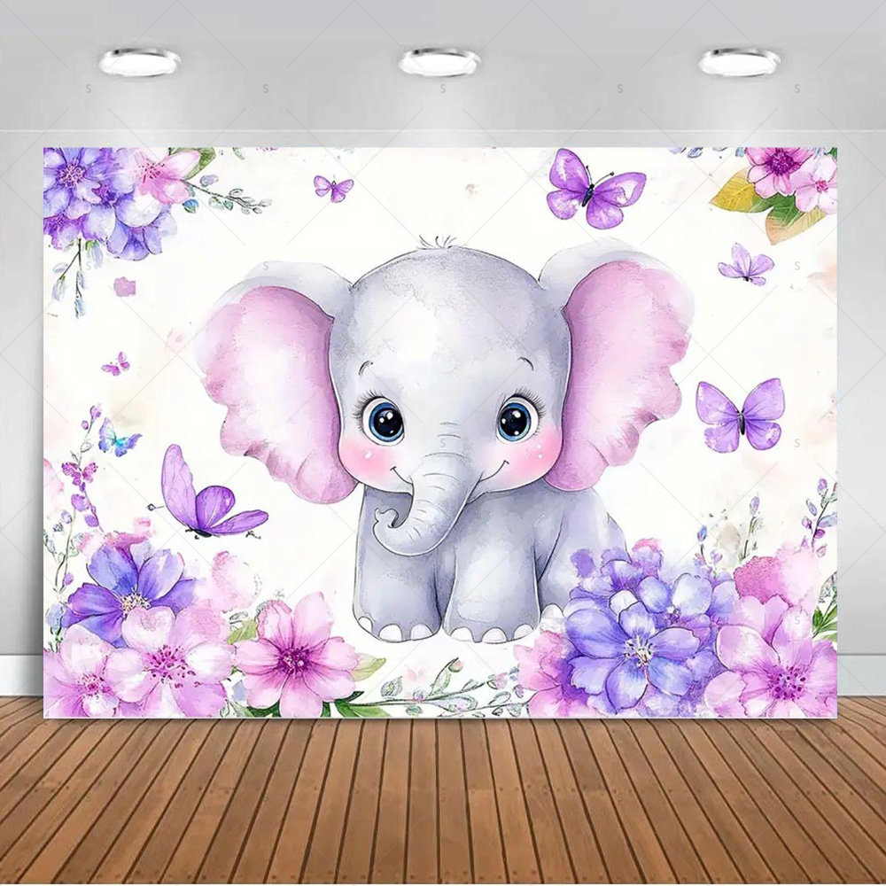 Cartoon Elephant  Birthday Par – Photography Composition Bewertung und Preis