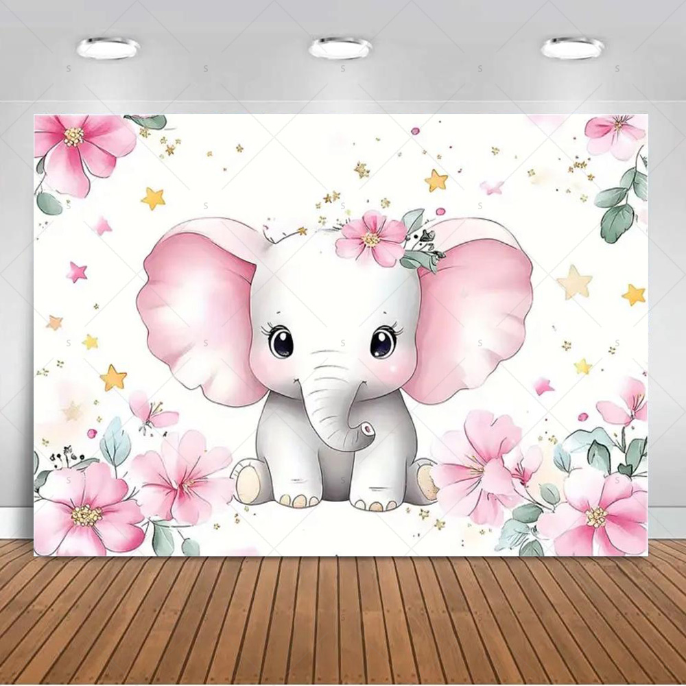Cartoon Elephant  Birthday Par – Photography Composition Bewertung und Preis