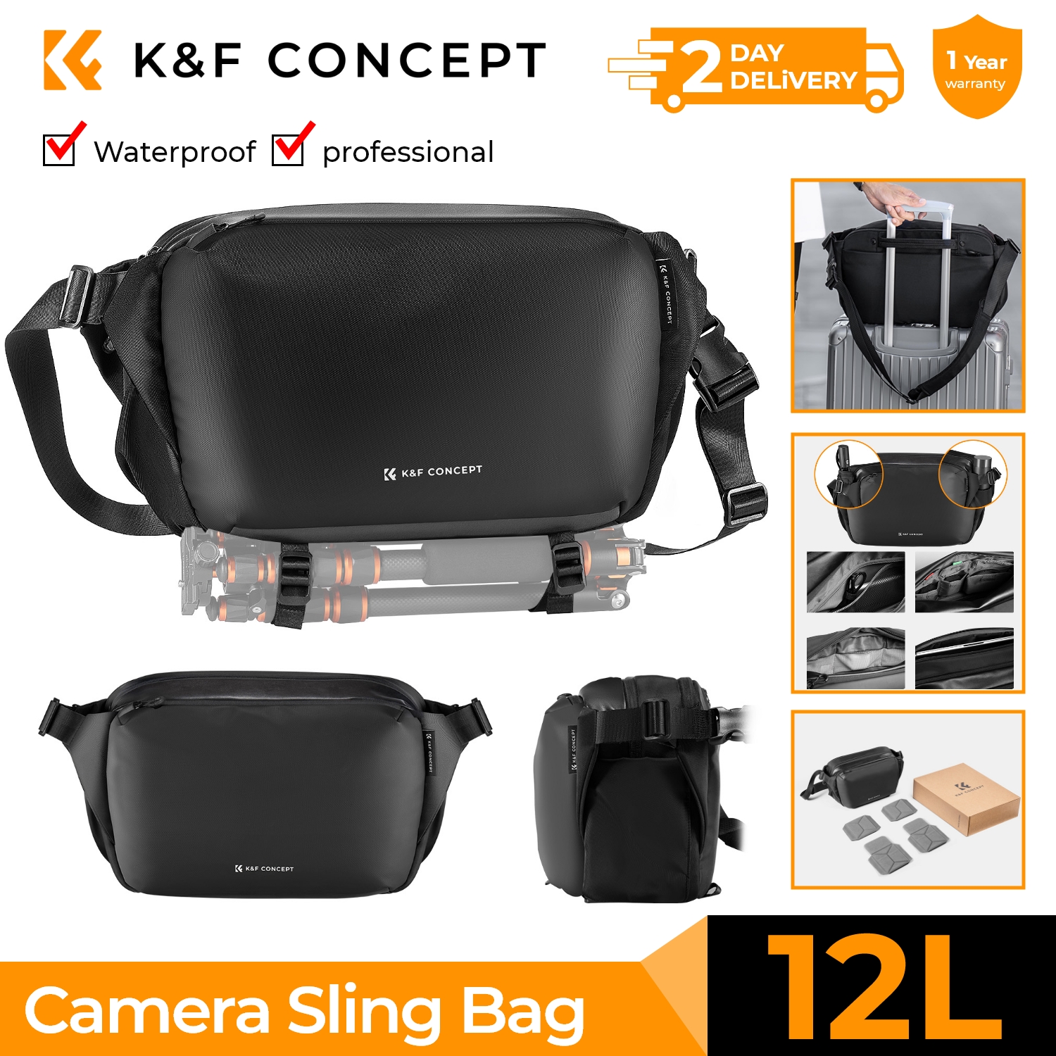K&F CONCEPT 12L/10L Camera Sli – Lens Case Pouch Bewertung und Preis