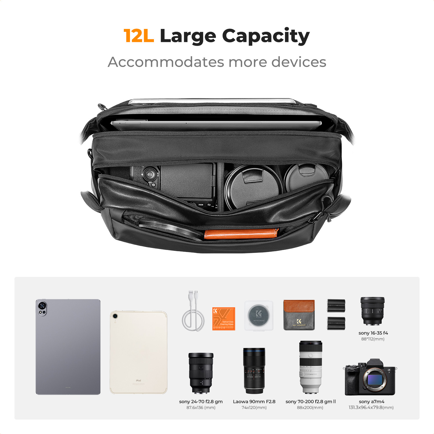 K&F CONCEPT 12L/10L Camera Sli – Lens Case Pouch Bewertung und Preis