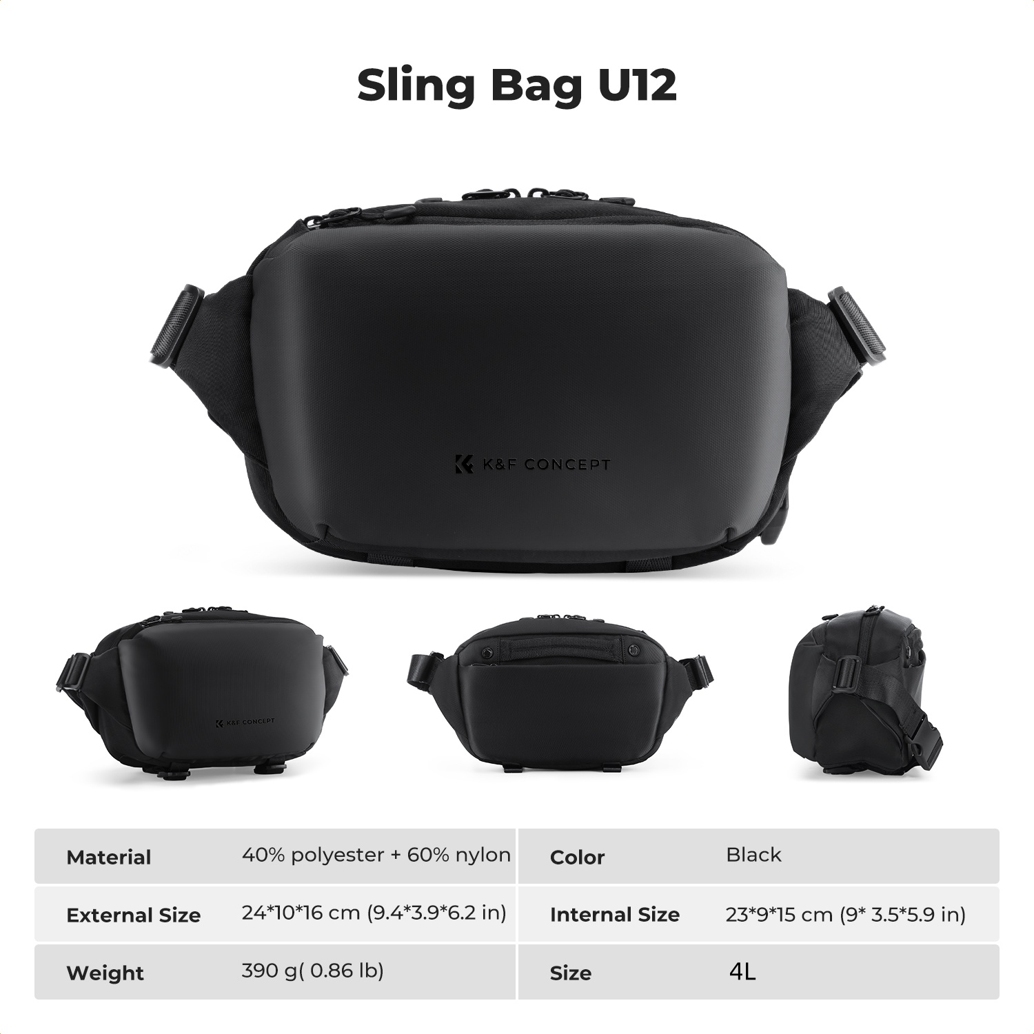 K&F CONCEPT 4L Camera Sling Ba – Lens Case Pouch Bewertung und Preis