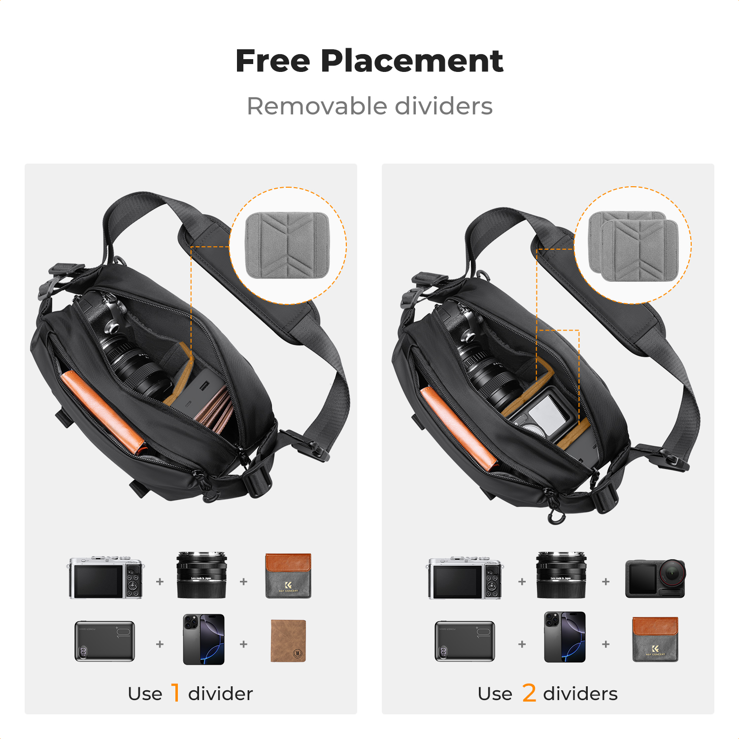 K&F CONCEPT 4L Camera Sling Ba – Lens Case Pouch Bewertung und Preis
