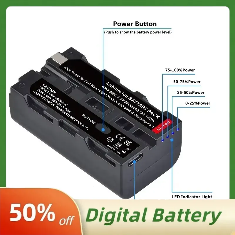 NP-F550C NP-F550 F570 Battery  – Video Led Light Panel Bewertung und Preis